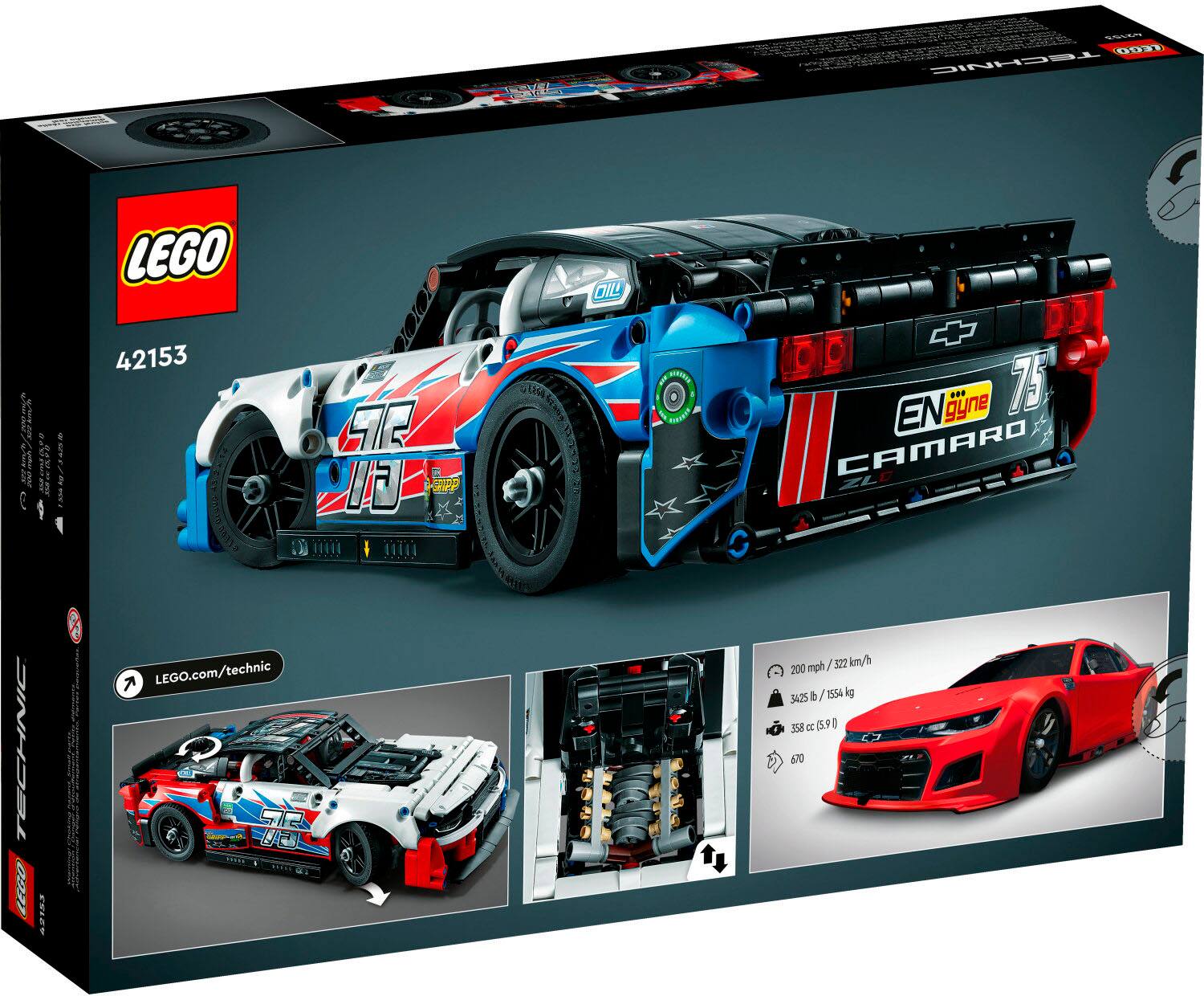 Best Buy LEGO Technic NASCAR Next Gen Chevrolet Camaro ZL1 42153 6425767