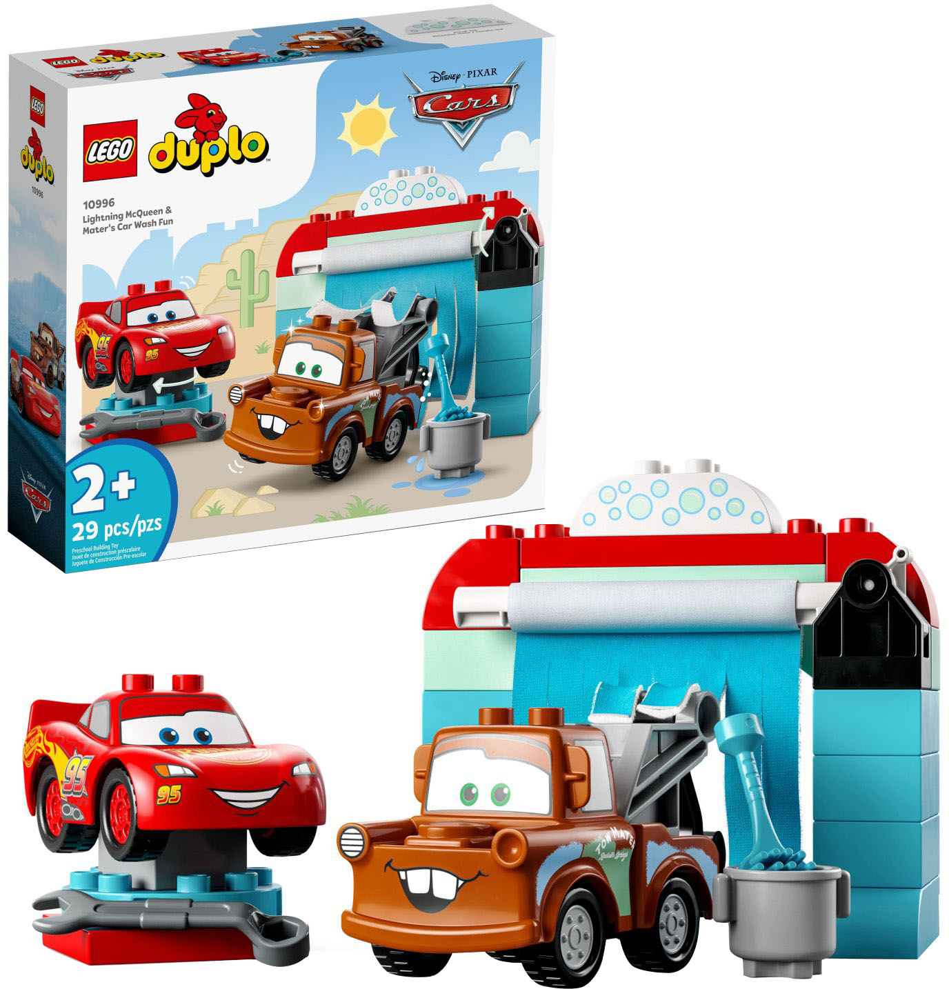 LEGO DUPLO Disney and Pixar's Cars Lightning McQueen & Mater's Car Wash Fun  10996 6426564 - Best Buy