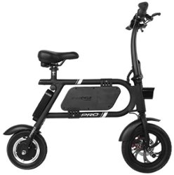 Swagtron - Swagcycle Pro Electric Bike w/ 15-mile Max Operating Range & 18 mph Max Speed - Black - Front_Zoom
