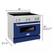 Alt View 15. ZLINE - ZLINE 36" 4.6 cu. ft. Induction Range with a 5 Element Stove and Electric Oven in Blue Gloss (RAINDS-BG-36).