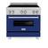 Alt View 1. ZLINE - ZLINE 36" 4.6 cu. ft. Induction Range with a 5 Element Stove and Electric Oven in Blue Gloss (RAINDS-BG-36).