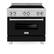 Left. ZLINE - ZLINE 36" 4.6 cu. ft. Induction Range with a 5 Element Stove and Electric Oven in Black Matte (RAINDS-BLM-36).