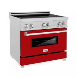 ZLINE - 36" 4.6 cu. ft. Induction Range with a 4 Element Stove and Electric Oven - Red Gloss - Front_Zoom