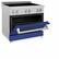 Angle. ZLINE - 36" 4.6 cu. ft. Induction Range with a 5 Element Stove and Electric Oven (RAINDS-BM-36) - Blue Matte.