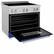 Left. ZLINE - 36" 4.6 cu. ft. Induction Range with a 5 Element Stove and Electric Oven (RAINDS-BM-36) - Blue Matte.