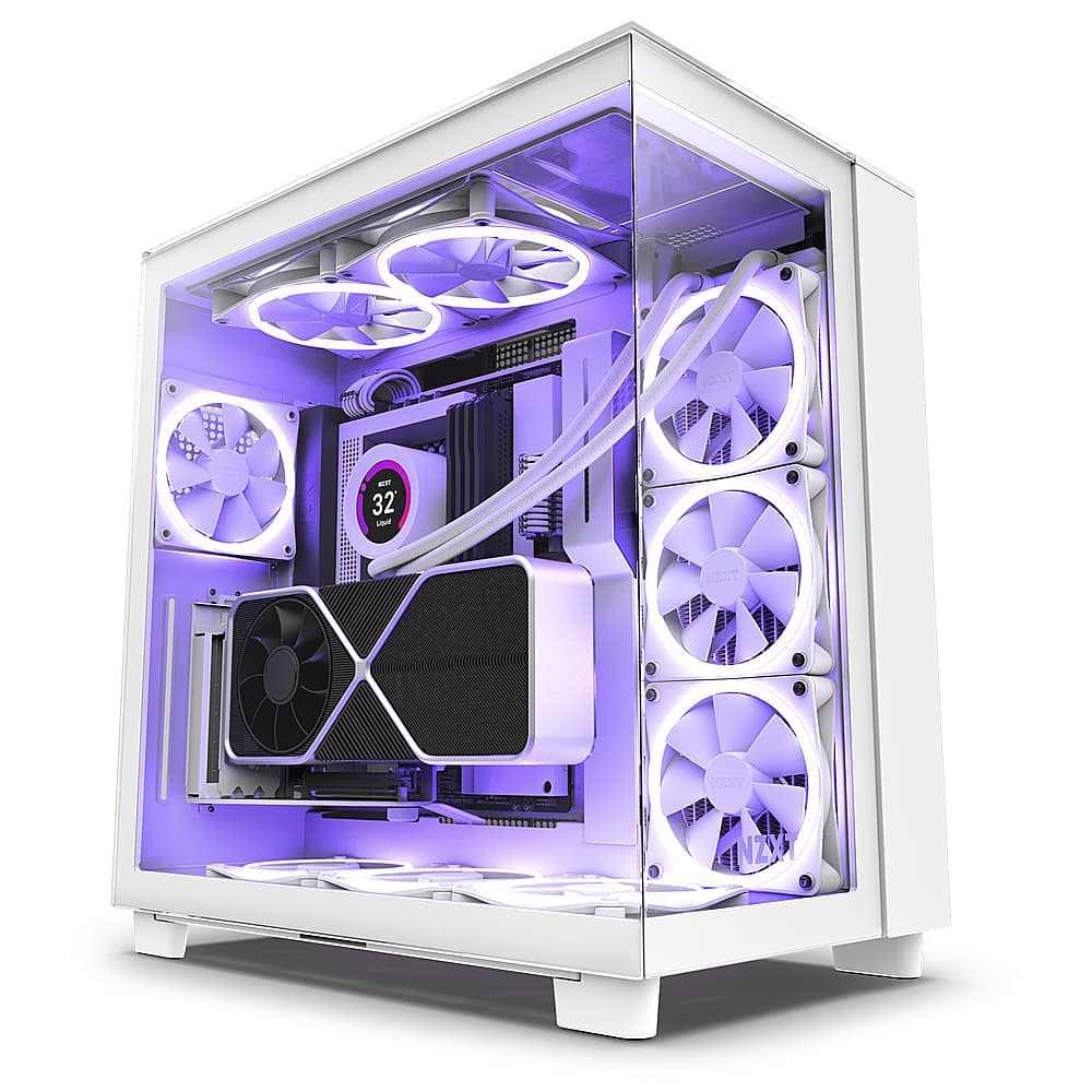 NZXT H9 Elite ATX Mid-Tower Case with Dual Chamber White CM-H91EW-01 - Best  Buy