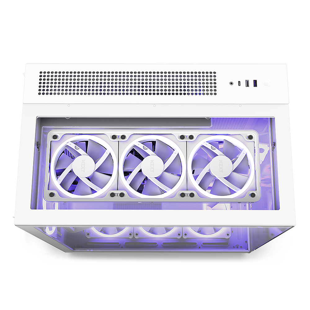 NZXT H9 Flow Perforated Dual-Chamber Mid-Tower Tempered Glass Mid