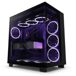 NZXT H9 Elite ATX Mid Tower PC Case with Dual Chamber Black CM-H91EB-01 ...