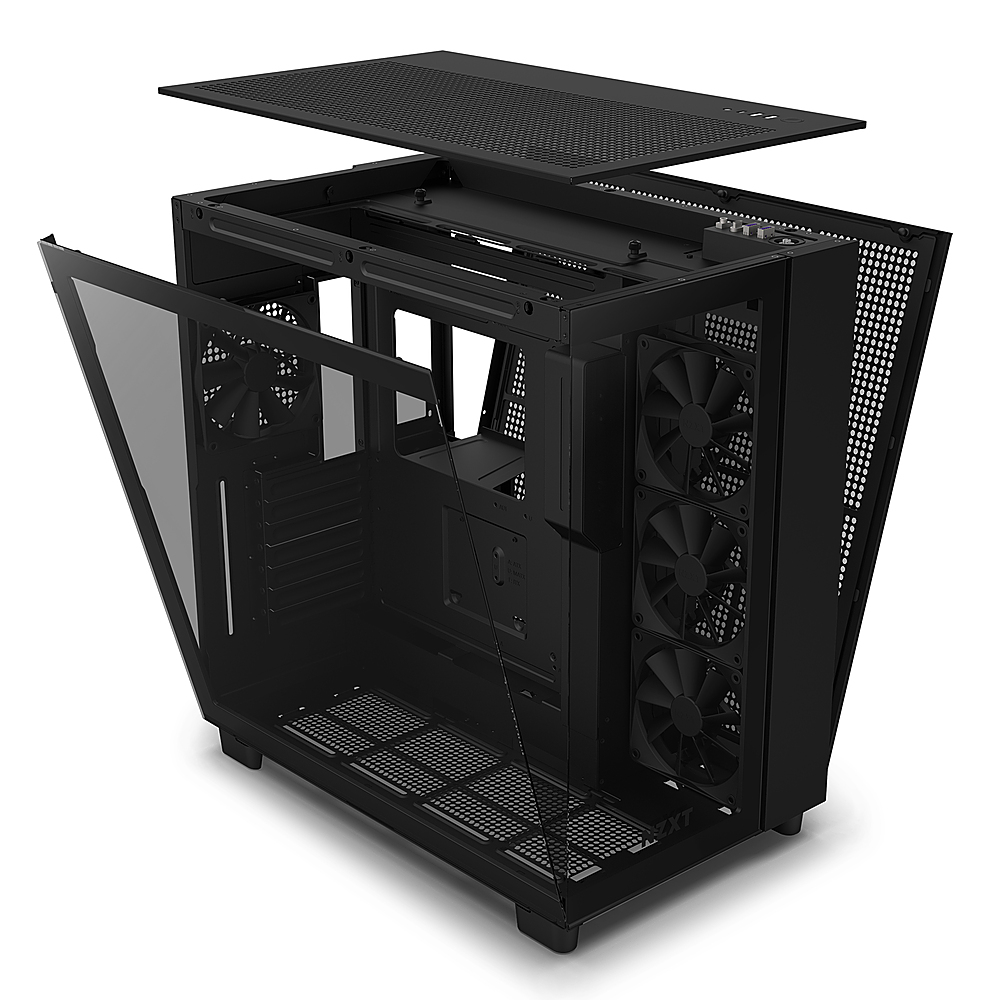 NZXT H9 Flow Tempered Glass ATX Mid-Tower Computer Case - Black - Micro  Center