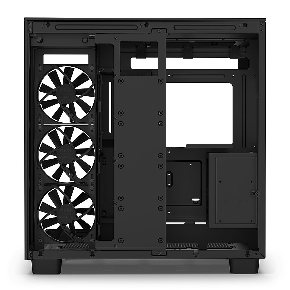 NZXT H9 Flow ATX Mid-Tower Case with Dual Chamber Black CM-H91FB 