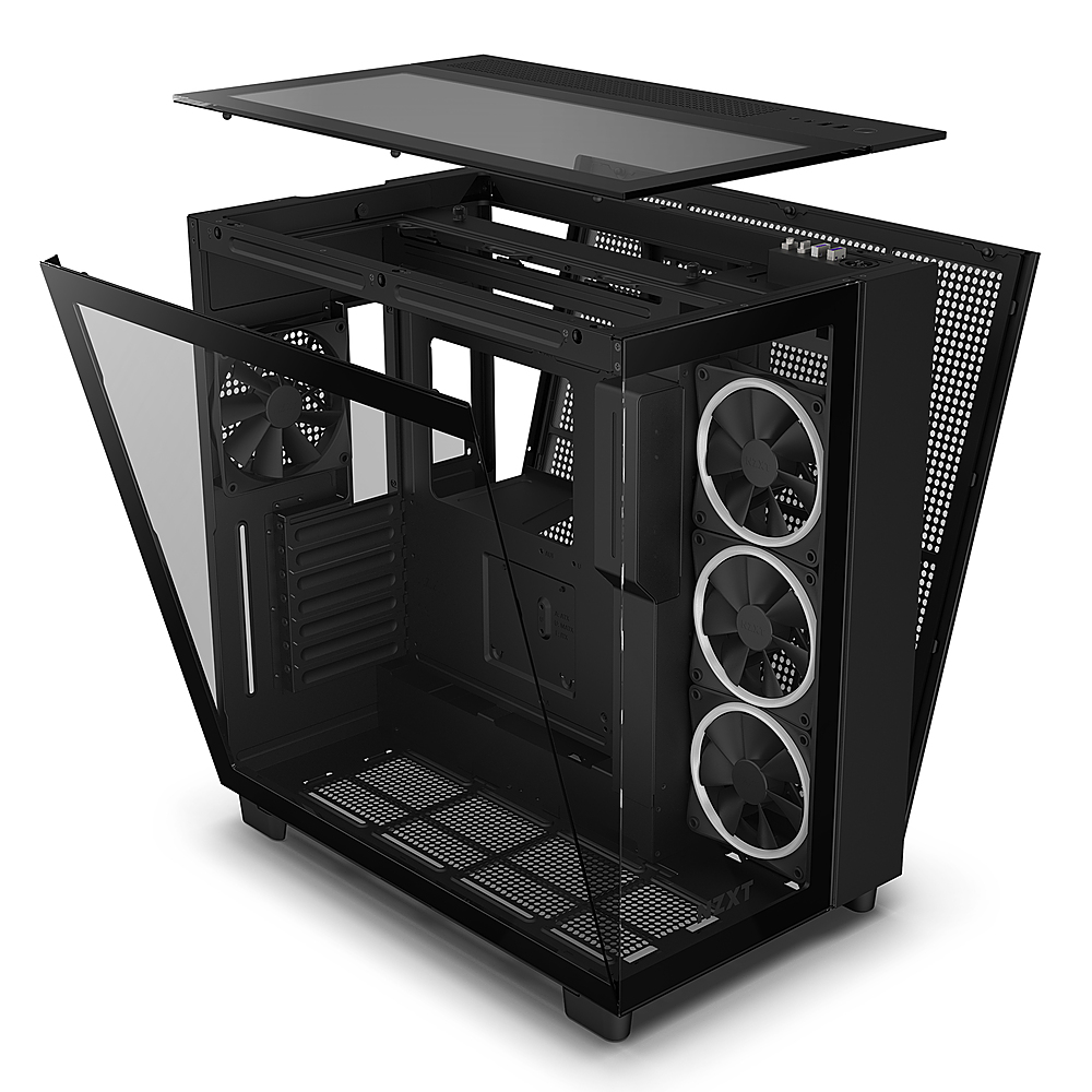 NZXT H9 Elite ATX Mid-Tower Case with Dual Chamber Black CM-H91EB