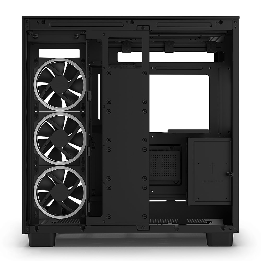 NZXT H9 Elite - All Black - CM-H91EB-01 - Premium Dual-Chamber - Mid-Tower  - RGB Fans - Case