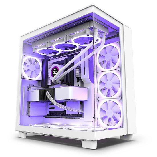 Nauwgezet Stoel waterval NZXT H9 Flow ATX Mid-Tower Case with Dual Chamber White CM-H91FW-01 - Best  Buy