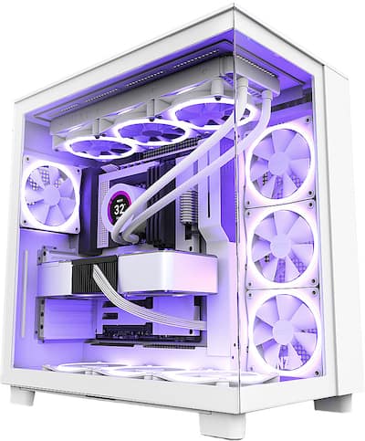 NZXT H9 Flow ATX Mid Tower PC Case with Dual Chamber White CM NZXT H9 Flow ATX Mid Tower PC Case with Dual Chamber White CM