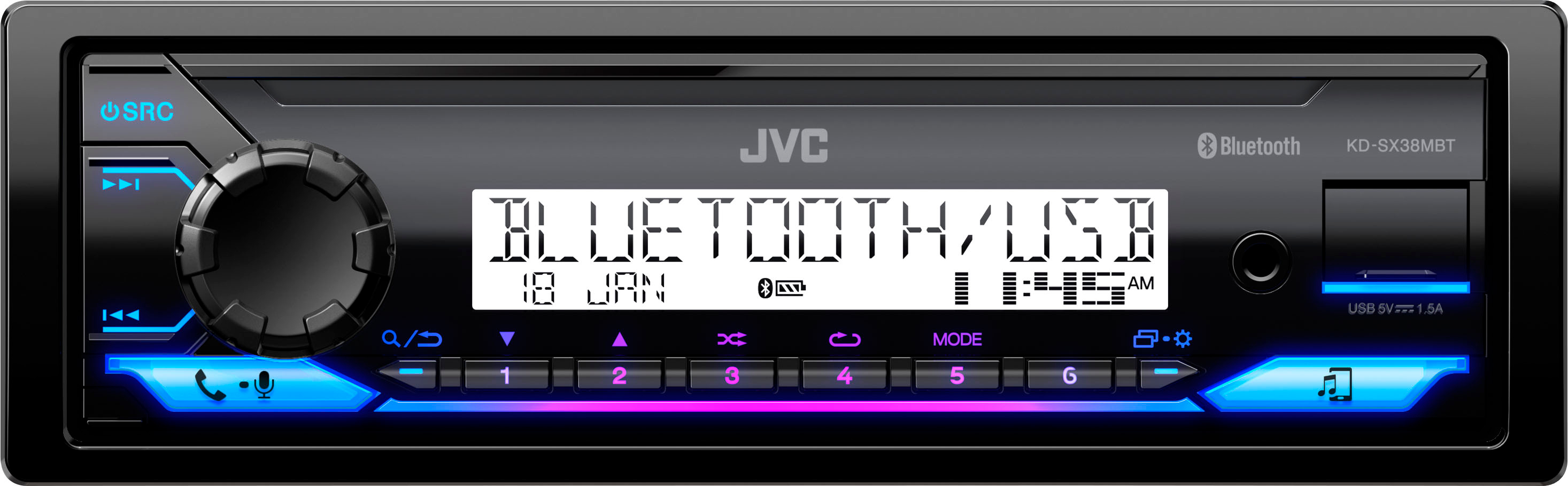 JVC Bluetooth Digital Media Receiver - Black - 1 Each