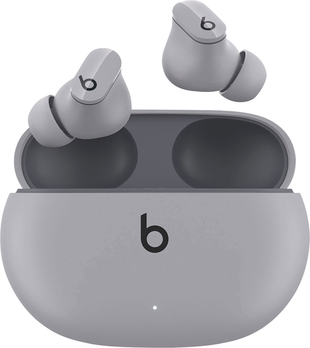 Beats by Dr. Dre - Geek Squad Certified Refurbished Beats Studio Buds Totally Wireless Noise Cancelling Earbuds - Moon Gray