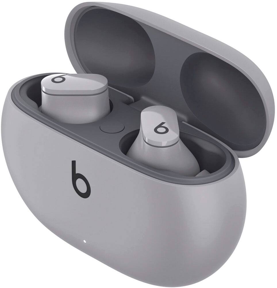 Alt View 12. Beats - Geek Squad Certified Refurbished Beats Studio Buds Totally Wireless Noise Cancelling Earbuds - Moon Gray.