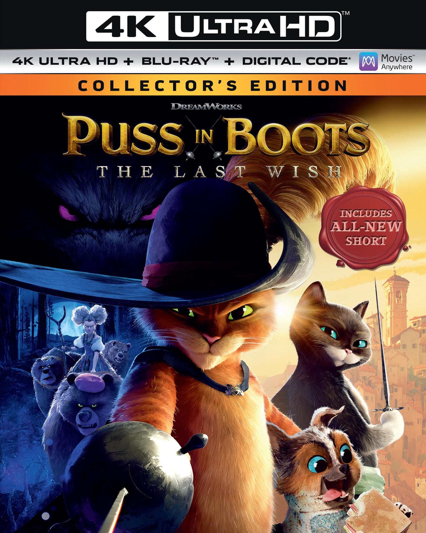 Puss in Boots: The Last Wish [Includes Digital Copy] [4K Ultra HD  Blu-ray/Blu-ray] [2022] - Best Buy