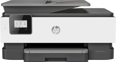 HP - OfficeJet 8015e Wireless All-In-One Inkjet Printer with 6 months of Instant Ink Included with HP+ - White - Front_Zoom