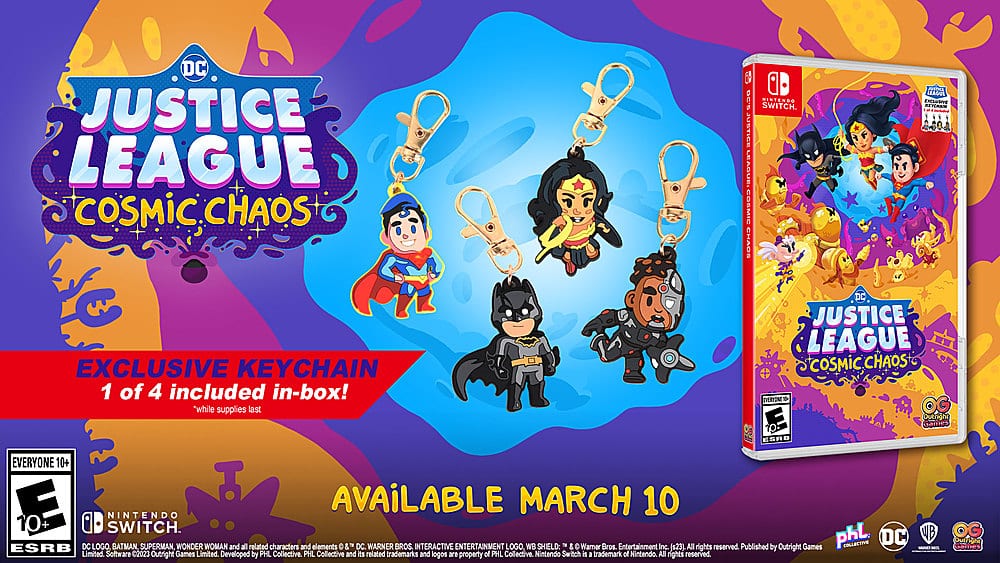 Left. Outright Games - DC’s Justice League: Cosmic Chaos.