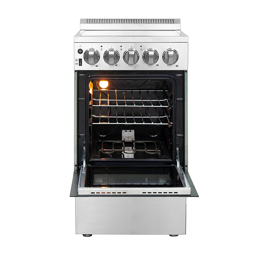 Alt View 1. Forno Appliances - Pallerano Alta Qualita 2.05 Cu. Ft. Freestanding Electric Range - Silver.