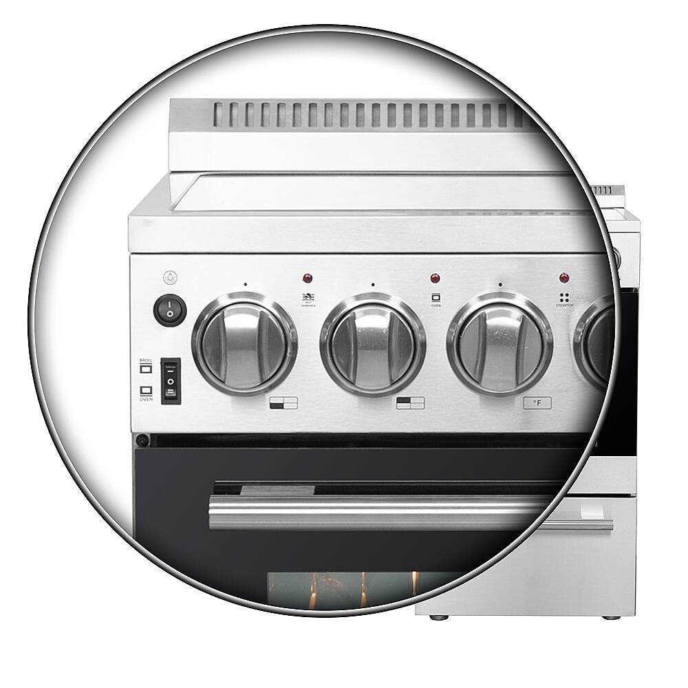 Alt View 24. Forno Appliances - Pallerano Alta Qualita 2.05 Cu. Ft. Freestanding Electric Range - Silver.