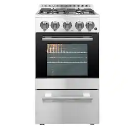 Forno Appliances - Lamazze Alta Qualita 2.05 Cu. Ft. Freestanding Gas Range with LP Conversion Kit - Silver