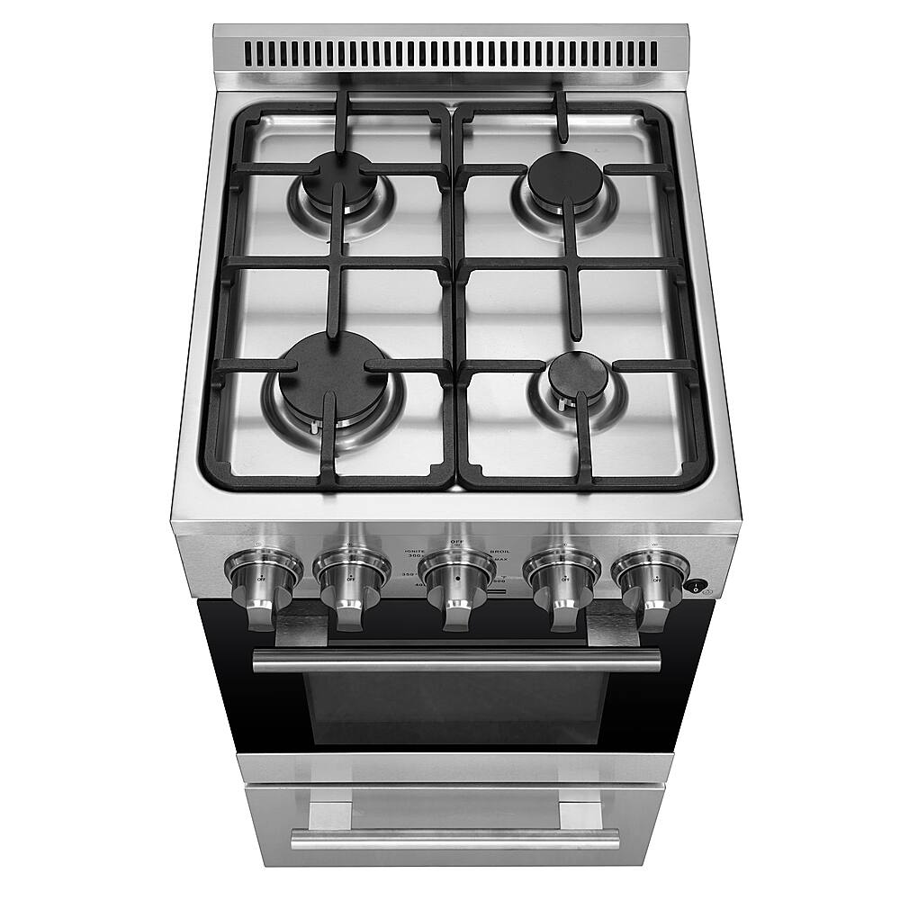 Alt View 12. Forno Appliances - Lamazze Alta Qualita 2.05 Cu. Ft. Freestanding Gas Range with LP Conversion Kit - Silver.