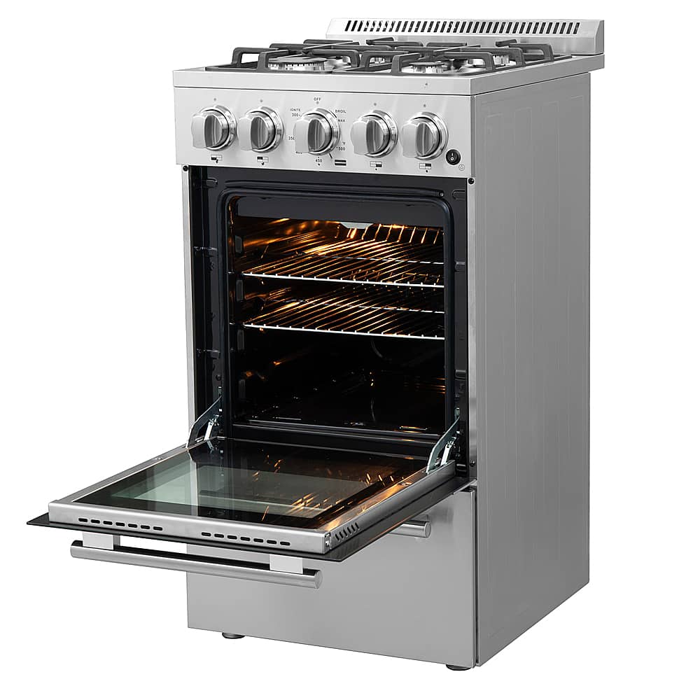 Alt View 1. Forno Appliances - Lamazze Alta Qualita 2.05 Cu. Ft. Freestanding Gas Range with LP Conversion Kit - Silver.