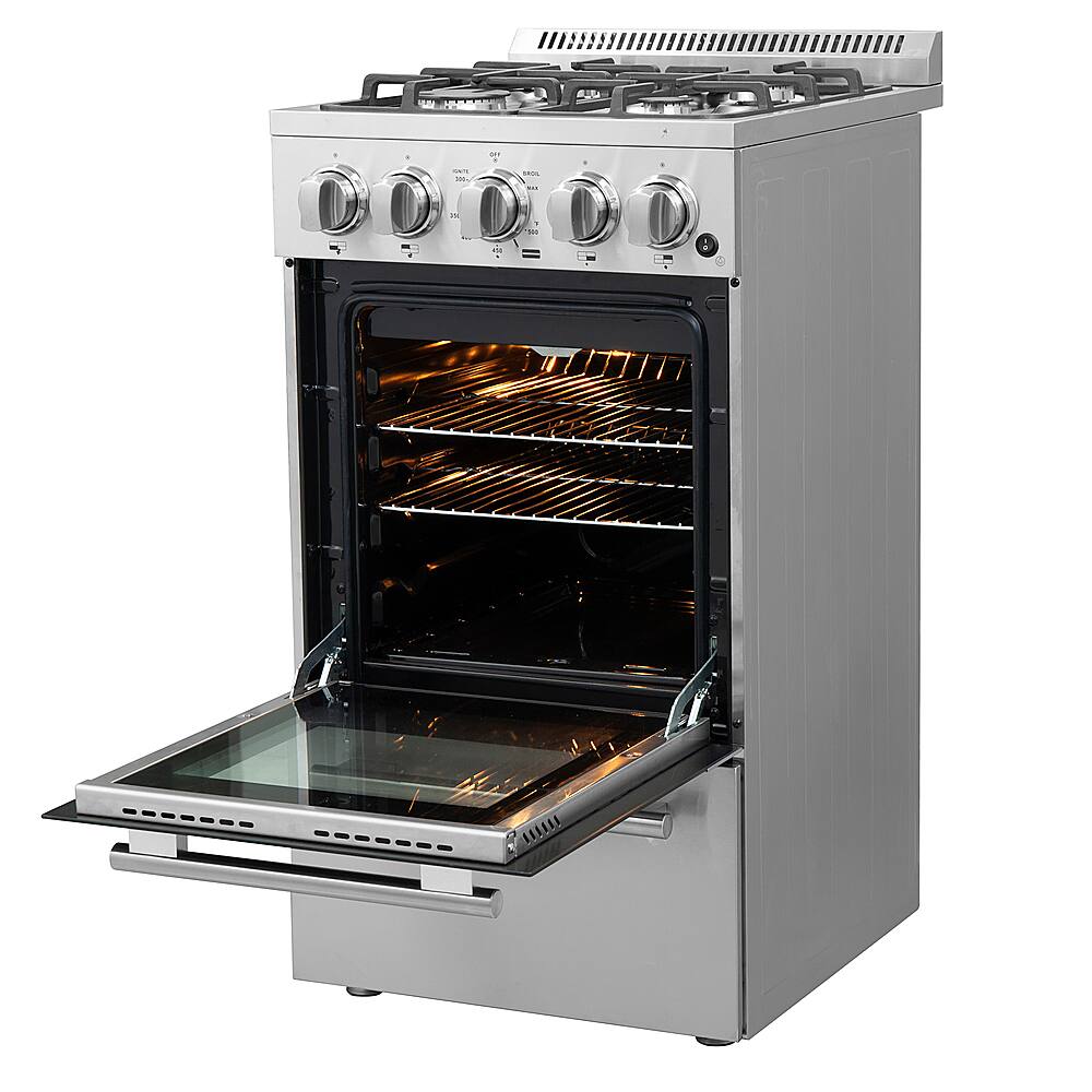 Alt View 1. Forno Appliances - Lamazze Alta Qualita 2.05 Cu. Ft. Freestanding Gas Range with LP Conversion Kit - Silver.