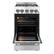 Left. Forno Appliances - Lamazze Alta Qualita 2.05 Cu. Ft. Freestanding Gas Range with LP Conversion Kit - Silver.