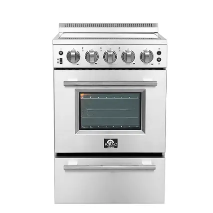 Front. Forno Appliances - Loiano Alta Qualita 2.3 Cu. Ft. Freestanding Electric Range - Silver.