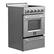 Left. Forno Appliances - Loiano Alta Qualita 2.3 Cu. Ft. Freestanding Electric Range - Silver.