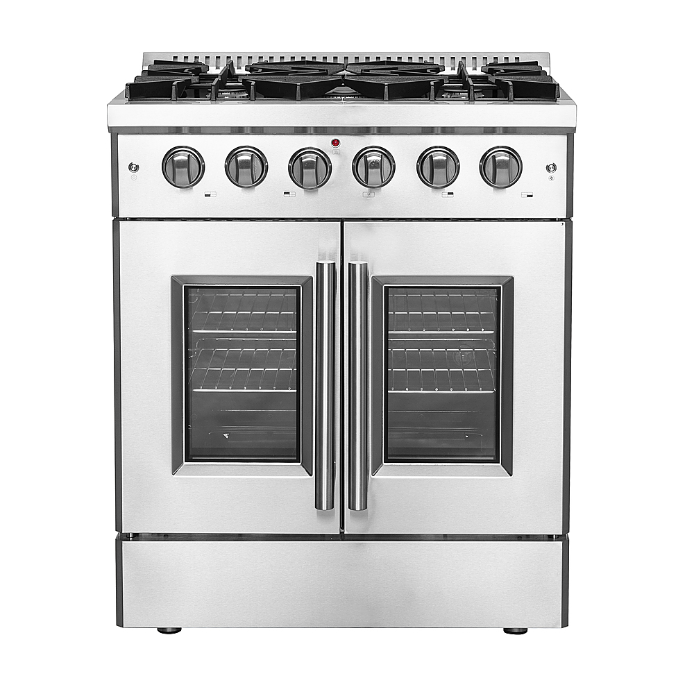 Forno Galiano 30-Inch French Door Electric Range with Convection Oven in  Stainless Steel (FFSEL6917-30)