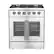 Front. Forno Appliances - Galiano 4.32 Cu. Ft. Freestanding Gas Range with French Doors and LP Conversion Kit - Stainless Steel.