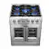 Alt View 1. Forno Appliances - Galiano 4.32 Cu. Ft. Freestanding Gas Range with French Doors and LP Conversion Kit - Stainless Steel.