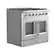 Angle. Forno Appliances - Galiano 5.36 Cu. Ft. Freestanding Gas Range with French Doors and LP Conversion Kit - Silver.