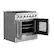 Alt View 11. Forno Appliances - Galiano 5.36 Cu. Ft. Freestanding Gas Range with French Doors and LP Conversion Kit - Silver.