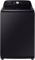 Samsung - 5.0 Cu. Ft. High-Efficiency Top Load Washer with Deep Fill - Brushed Black - Front_Zoom