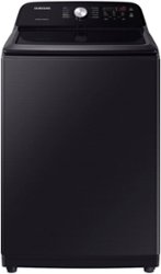 Samsung - 5.0 cu. ft. Large Capacity Top Load Washer with Deep Fill and EZ Access Tub - Brushed Black - Front_Zoom