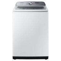 Samsung - 4.9 Cu. Ft. High-Efficiency Top Load Washer with ActiveWave Agitator - White - Front_Zoom