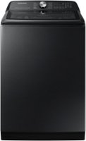 Samsung - 5.2 cu. ft. Large Capacity Smart Top Load Washer with Super Speed Wash - Brushed Black - Front_Zoom