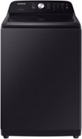 Samsung - 4.9 cu. ft. Large Capacity Top Load Washer with ActiveWave Agitator and Deep Fill - Brushed Black - Front_Zoom