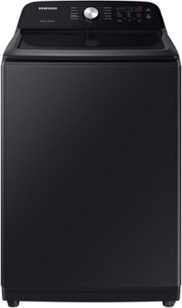 Samsung - 4.9 cu. ft. Large Capacity Top Load Washer with ActiveWave Agitator and Deep Fill - Brushed Black