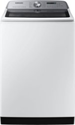 Samsung - 5.2 Cu. Ft. High-Efficiency Smart Top Load Washer with Super Speed Wash - White - Front_Zoom