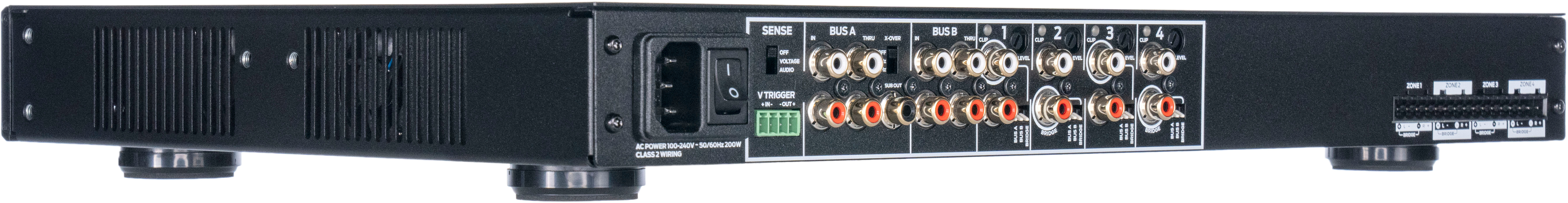 Back View: Sonance - 8-50 AMP - 400W 8.0-Ch. Digital Power Amplifier (Each) - Black