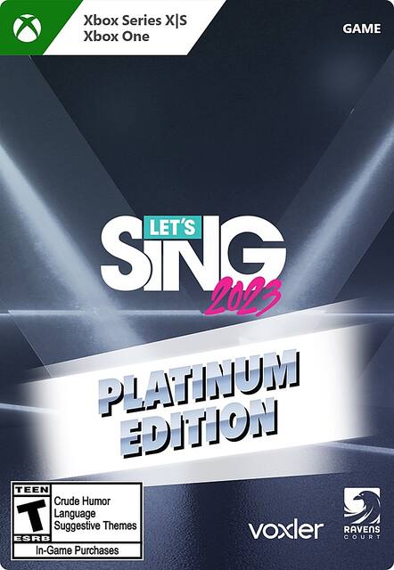 Let's Sing 2023 Platinum Edition Xbox One, Xbox Series X, Xbox  Let's Sing 2023 Platinum Edition Xbox One, Xbox Series X, Xbox