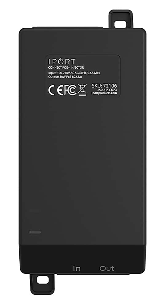 Alt View 1. iPort - CONNECT - POE+ INJECTOR (Each) - Black.
