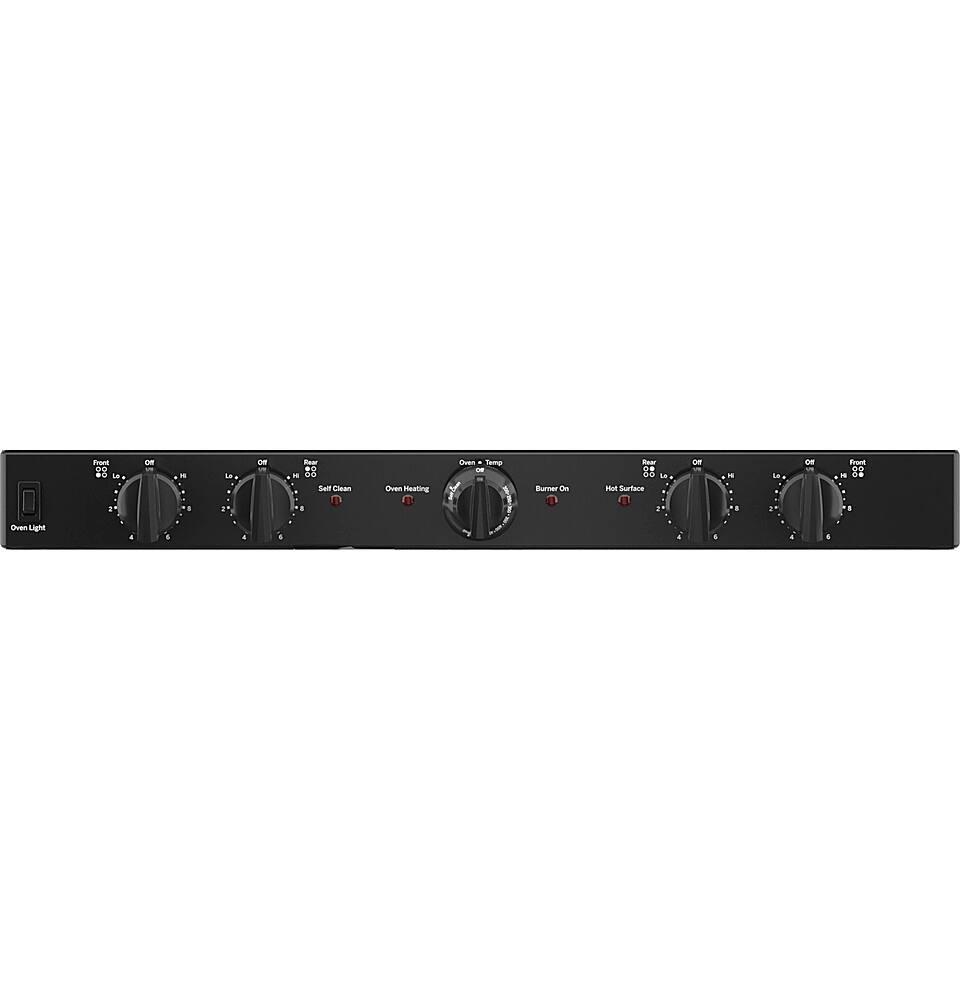 Alt View 2. GE - GE 30” Free-standing Electric Radiant Smooth Cooktop Range - Black.