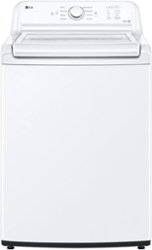 LG - 4.1 Cu. Ft. Smart Top Load Washer with SlamProof Glass Lid - White - Front_Zoom
